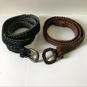 Woven Leather & Faux Leather Belt Men’s or Women’s braided belt